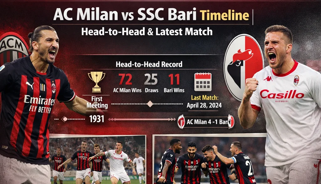 AC Milan vs SSC Bari head to head record