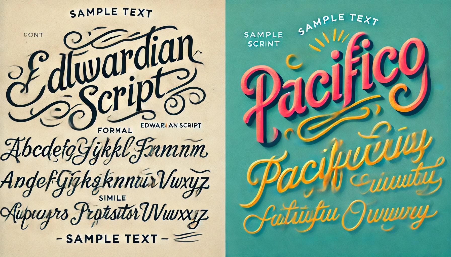 script fonts in graphic design